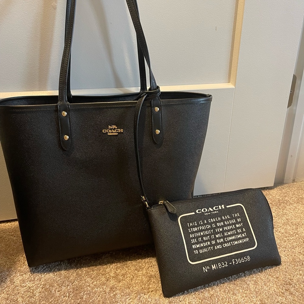 Coach tote reversible bag